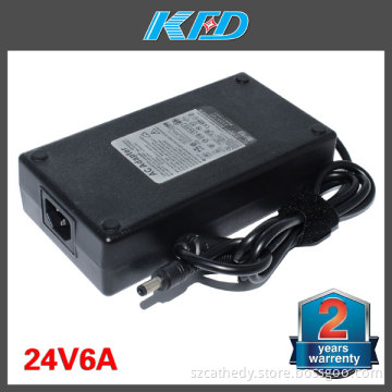 2 Years Warranty Power Supply for Power Satellite Printer CCTV Receiver LCD Monitor 24V 6A AC Power Adapter